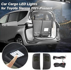 LED Lights for Toyota Sienna 2021-2025 2026, Cargo Lamps Decorative Atmosphere Lamp for Toyota Sienna Accessories Trunk Ceiling Lighting 2 PCS