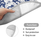 Blue Hibiscus Flowers Steering Wheel Cover Sun Shade Universal 17 inch Insulation Steering Wheel Cover for Cars SUV Trucks Cute Car Steering Wheel Accessories for Women