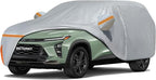 Car Cover for 2023-2026 Chevy Trax LS/1RS/LT/2RS/ACTIV, Waterproof Custom-fit All Weather Sun Rain UV Dust Snow Protection Outdoor Car Cover with Door Zipper and Cotton Lining-Grey