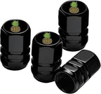 4Pack Pineapple Car Tire Valve Stem Caps Aluminum Valve Stem Covers Air Cap | Corrosion Resistant Car Valve Cap for Auto SUV Bike Motorcycle Valve Decor Pineapple Car Accessories Gifts