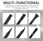 6PCS Car Detailing Pick Set,Car Detailing Tools with 6 Cleaning Heads for Vents,Seams,Cup Holders,Buttons & Interior Gaps,Universal Cars Cleaning Kit for Most Cars SUVs