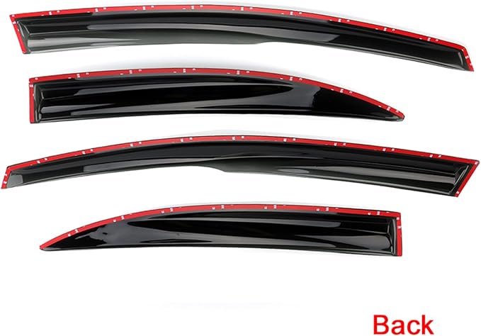 Fit 2006-2011 Honda Civic Sedan 4-Door Only Tape On External Window Visor |, Acrylic, Smoke Tinted, Sun Rain Wind Guards Shield, Vent Wind Deflector, Rainproof & Anti Fog, Waterproof