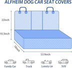 Dog Car Seat Cover for Back Seat, Waterproof Dog Bench Seat Pad Compatible for Armrest & Seat Belt, Universal Nonslip Durable Soft Pet Backseat Protector for Cars Trucks & SUVs (Black)