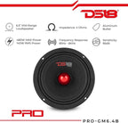 PRO-GM6.4B Loudspeaker - 6.5", Midrange, Red Aluminum Bullet, 480W Max, 140W RMS, 4 Ohms - Premium Quality Audio Door Speakers for Car or Truck Stereo Sound System (1 Speaker)