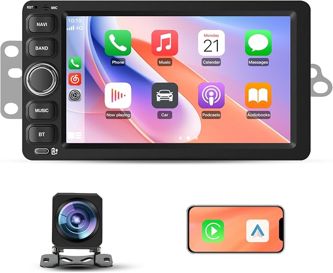 8 Core Car Radio Stereo for Chevy Chevrolet Silverado 2003-2006 Impala SSR Tahoe Tahoe GMC Siera Yukon Hummer with Android 15 Wireless CarPlay Android Auto Bluetooth FM/AM WiFi 【4GB+64GB】