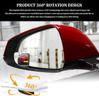 2PCS Blind Spot Convex Car Mirror, Side Mirror Blindspot, Rear View Mirrors with Wide Angle Adjustable Stick, Universal Car Blindspot Mirrors Exterior Accessories for Cars (Fan shaped, 2PCS)