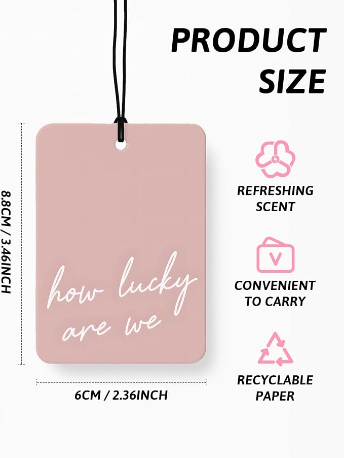 Boho Red Western Car Air Freshener 4 Pcs, Preppy Cowgirl Cow Skull Cactus Ace Card Hanging Air Freshener for Cars Closet Drawer Books, Cute Western Car Accessories Mirror Decor for Women