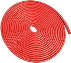 Car Door Edge Guards, 16Ft Universal Rubber Seal Protector U Shape Edge Trim Car Door Edge Protection for Most Car, Aluminum Boat Edge Guards (Red/16FT)