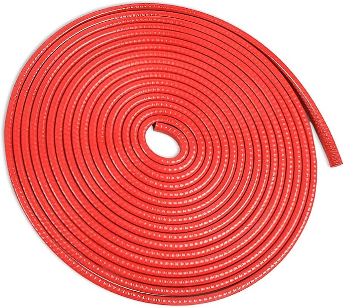 Car Door Edge Guards, 16Ft Universal Rubber Seal Protector U Shape Edge Trim Car Door Edge Protection for Most Car, Aluminum Boat Edge Guards (Red/16FT)
