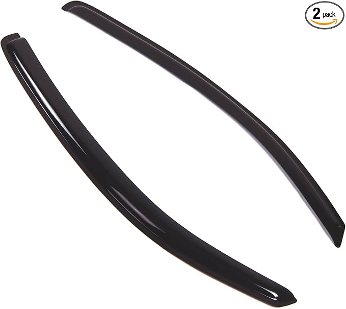 Outside Mount Window Vent Visors Rain Guards Compatible with Toyota Tacoma REG Cab 2005-2015 | Side Window Wind Deflectors Rain Shields | Smoke Tinted, 2 Pcs Set, DGWV-453
