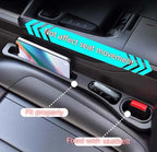 Car Seat Gap Filler Accessories,Storage Organizer Fit Car SUV Truck Fill The Gap Between Seat & Console Vehicle Console Side Pockets (Black)