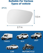 Blind Spot Mirror 2 Pack HD Frameless Convex Glass for Wide Angle View and Safer Lane Changing Compatible with Cars SUVs Trucks RVs Easy Stick On & Long Lasting Durability