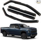 in-Channel Rain Guards Fit for 2020-2025 Chevrolet (Chevy) Silverado/GMC Sierra 2500HD/3500HD Crew Cab, Durable Side Wind Deflectors, Vent Window Visors Shade 2021 2022 2023 2024