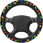 Autism Awareness Steering Wheel Cover Anti-Slip,Sweat Absorption Universal 15 inch Steering Wheel Covers Cute car Accessories for Men Women