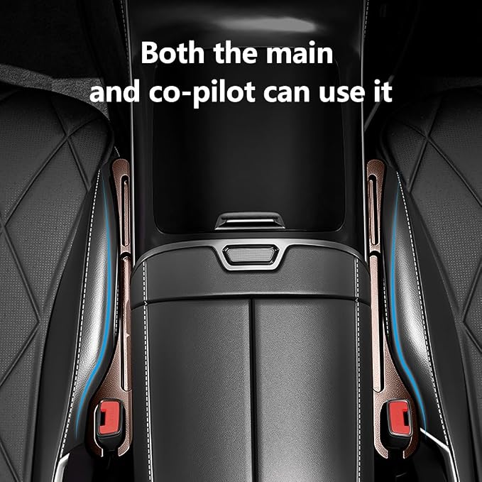 Stacool [2026 Upgrade] 2PCS Car Seat Gap Filler with Phone Holder,Multi-Function Car Side Seat Gap Filler for Prevent Items Falling,Universal Car Seat Organizer Car Accessories (Brown)