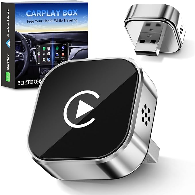 2026 Wireless Car Adapter - Universal Smart Screen Converter, USB-C/Type-C,Plug & Play, Zero Delay Needs Built-in Vehicle System (Silver)