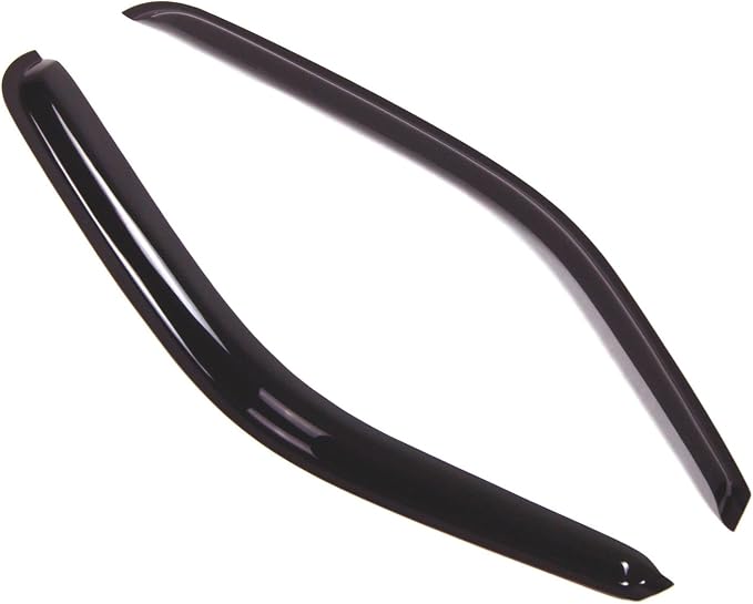 WD2-051 Dark Smoke 2 Pcs Set Window Visor (Outside Mount) Deflector Rain Guard Compatible with 1999-2006 Chevrolet Silverado 1500 2500 3500 Regular Cab