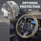 Boho Steering Wheel Cover, Steering Wheel Cover Women, 15 inch Hippie Style Protector Covers, Universal Ethnic Flax Cloth Car Accessories Universal for SUV Van Truck (Hippie-G)