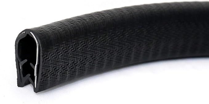 U-Shape Edge Trim, 10 Feet Weather Stripping Car Door Edge Protector, Flexible Push-On Rubber Guard for 1/4" Sharp Metal Edges