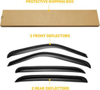 Window Visors for 01-07 Chevy Silverado/GMC Sierra, Rain Guards Vent Deflector Shade Smoke for 00-06 Chevy Suburban/GMC Yukon XL, 02-06 Cadillac Escalade/Chevy Avalanche for Crew Cab, 4PCS