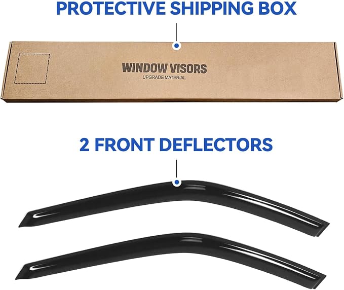 Window Visors Rain Guards for 1998-2004 Chevy Tracker Convertible SUV, Out-Channel Window Vent Wind Deflectors Visors Shades for 98-04 Tracker 2Dr