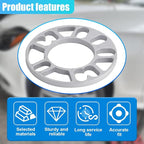 YoRise 2PCS 10 mm Car Wheel Spacers, PCD 100-120mm Aluminum Alloy Hub Centric Wheel Spacer for 4 & 5 Lug, Universal Car Tire Accessory for 4X100, 4X114.3, 5x108, 5x112, 5x120 Bolt Pattern(10MM)