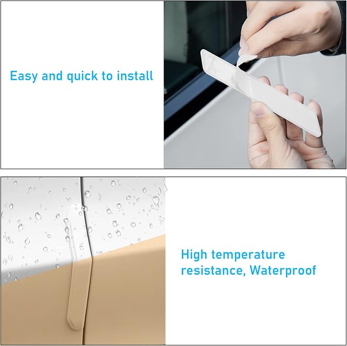 Compatible with Tesla Model 3 Door Edge Guards Protector,4 Pcs White Car Door Anti-Collision Strips for Model 3 2017 2018 2019 2020 2021 2022 2023 Scratch Guard Model 3 Door Protector Strip