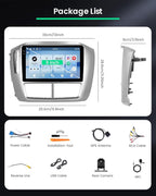 4+128G Radio for Honda Pilot 2006 2007 2008, 9" 1280 * 720 Touch Screen for Pilot Bluetooth Radio with Wireless CarPlay, 5GHz WiFi, Bluetooth 5.0, EQ, GPS Navigation, DSP, FM/RDS, Backup Camera