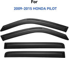 Window Visors Rain Guards Shield for Honda Pilot 2009-2015, Out-Channel Window Vent Wind Deflectors Visors Shades for 09-15 Pilot