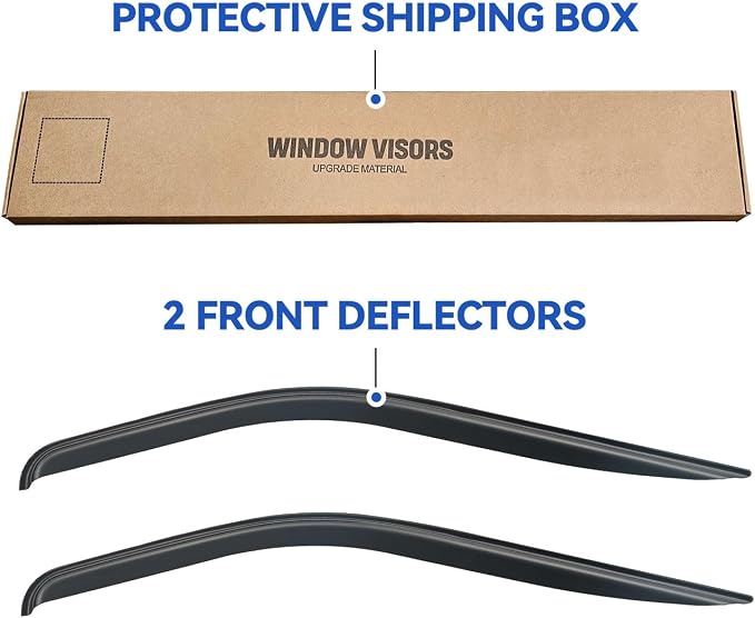 Window Visors Rain Guards Shield for Ford Transit 2014-2025, Out-Channel Window Vent Wind Deflectors Visors Shades for 14-25 Transit
