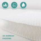 Car Seat Cushion for Driving, Breathable 3D Air Mesh, Non-Slip Bottom, Comfort Car Seat Protector, Car Seat Pad Also Works with Truck and Office Chair Home
