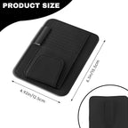Car Sun Visor Organizer, Multifunctional Auto Visor Document Holder with Sunglasses Clip, Universal Car Interior Accessories Organizer for Drving License, Card, Pen (Black)