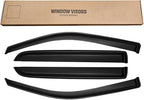 Window Rain Guards for 2009-2014 Ford F150 Crew Cab, Window Visor Guard Vent Wind Shade Deflector Shield Protector Sun for 2010-2014 Ford F-150 SVT Raptor SuperCrew Cab, Outside-Mount, 4pcs