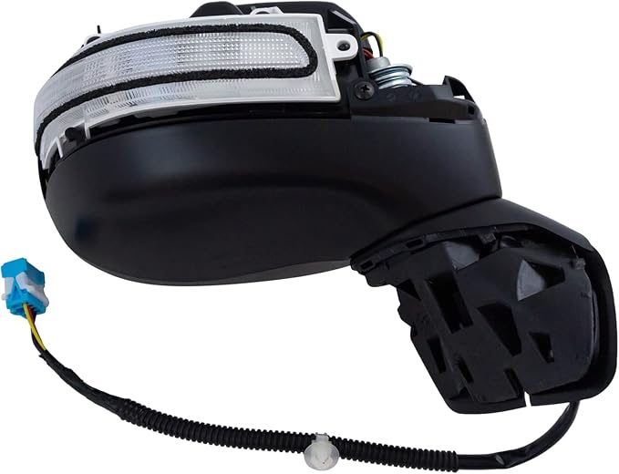Passenger Side Power Mirror Textured Black with Turn Signal Compatible with 2012-2013 Honda Civic HO1321298