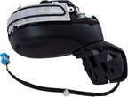 Passenger Side Power Mirror Textured Black with Turn Signal Compatible with 2012-2013 Honda Civic HO1321298