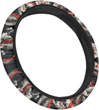 Cool Dragon Print Car Steering Wheel Covers Sweat Anti-Slip Soft Grip Universal 14-15 inch Stretch-on Fabric Steering Wheel Soft Protector Steering Wheel Covers Car Accessories