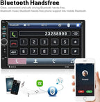 Car Radio Double Din Car Stereo 7" LCD Touch Screen in-Dash Head Unit with Bluetooth Support Mirror Link/DVR/USB/FM/SD/MIC MP5 +Rear View Camera& Remote Control