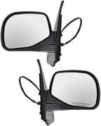 2 Piece Driver and Passenger Side Mirror Assembly Set Electric Adjustment Non-Heated No Memory Textured Compatible with 1995-2001 Ford Explorer 2001-2003 Sport 1997-2001 Mercury Mountaineer
