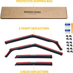 in-Channel Rain Guards for 2021-2026 Chevy Trailblazer, Window Visor Shields Vent Deflector Shade Wind Dark Smoke 2022 2023 2024 2025 21 22 23 24 25 26, Tape-On Inside-Mount, 4PCS