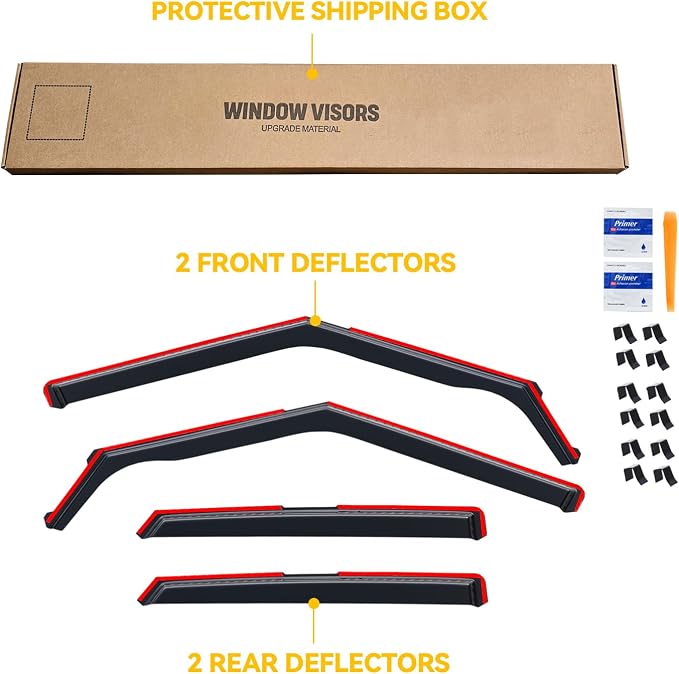 in-Channel Rain Guards for 2021-2026 Chevy Trailblazer, Window Visor Shields Vent Deflector Shade Wind Dark Smoke 2022 2023 2024 2025 21 22 23 24 25 26, Tape-On Inside-Mount, 4PCS