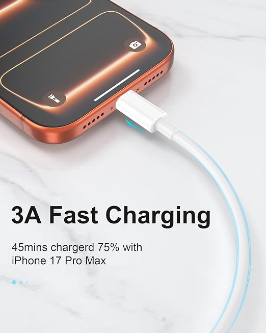6Inch iPhone 17 16 15 Fast Car Charger Cord, [MFi Certified] 30W USB to USB C Carplay Cable Short, 2 Pack 0.5 Foot Type C Charge Cord for iPhone 17 16 15 Pro Max Plus, iPad Pro, Galaxy,Moto G,LG,Pixel