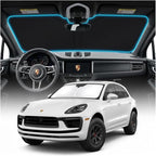 for Porsche Macan Windshield Sun Shade Cover - Custom Fit for Outlander Accessories 2014-2025 2026 Foldable Sunshade UV Protection & Heat Shield Sun Visor Accessories