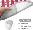 American Flag Car Steering Wheel Cover Non Slip Steering Wheel Sunshade Heat-Resist Aluminum Foil Steering Wheel Cover for Car SUV Truck Van Sedan