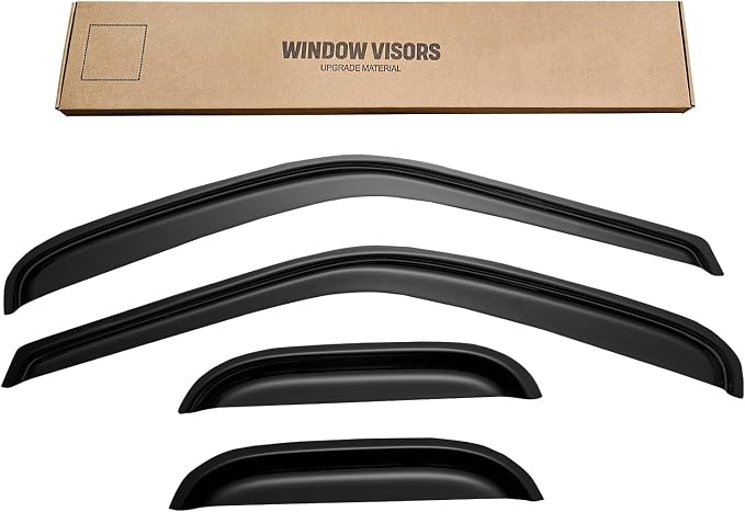 Window Visors Rain Guards for 1997 1998 1999 2000 2001 2002 2003 Ford F150 SuperCab, Window Vent Shade Wind Deflectors for 97 98 99 F250 Light Duty Extended Cab