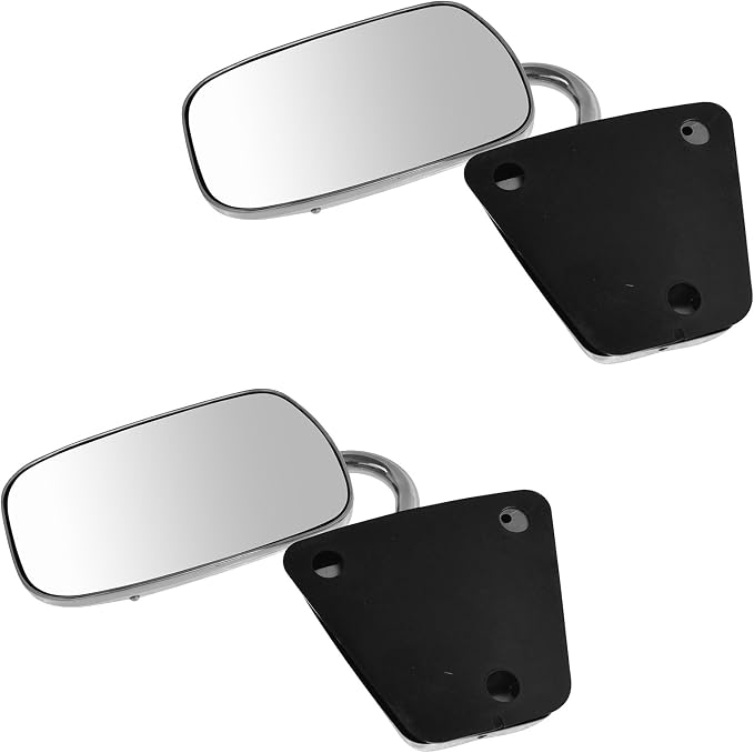 Driver and Passenger Side Mirror Assembly Set Manual Smooth Compatible with 75-95 Chevrolet G10 75-95 G20 75-96 G30 79-95 GMC G1500 79-95 G2500 79-96 G3500