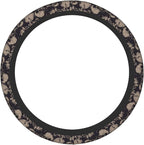 Elastic Skulls Halloween Car Steering Wheel Cover Protector Thicken,Grunge Spooky Horror Black,Anti Slip Stretchy Soft Car Accessories for Diverse Cars Truck SUV for Men Women Universal 15 Inch