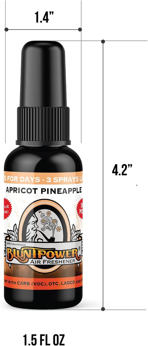 (Apricot Pineapple, 1 Pack) Concentrated Air Freshener for Room and Car Spray - Oil-Based Diffuser Spray Bottle - Long-Lasting Bathroom Spray, Car Freshener, & Odor Eliminator Spray