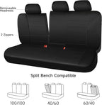 Neoprene Back Seat Cover, Universal Waterproof Bench Rear Seat Cover Universal Wetsuit Car Seat Cover Fit 95% Automotive Interior Covers for Cars Sedans SUVs (Rear,All Black)