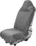 Waterproof Car Towel Seat Cover, Sweating Non-Slip Premium Towel Carseat Cover Protector, Universal Soft Machine Washable Car Truck SUV Front Seat Cover for Gym Workout Beach Hiking (Gray)