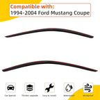 Rain Guards Compatible with 1994-2004 Ford Mustang 2-Door Coupe Tape-On Vent Deflector Window Visors Car Accessories 2003 2002 2001 2000